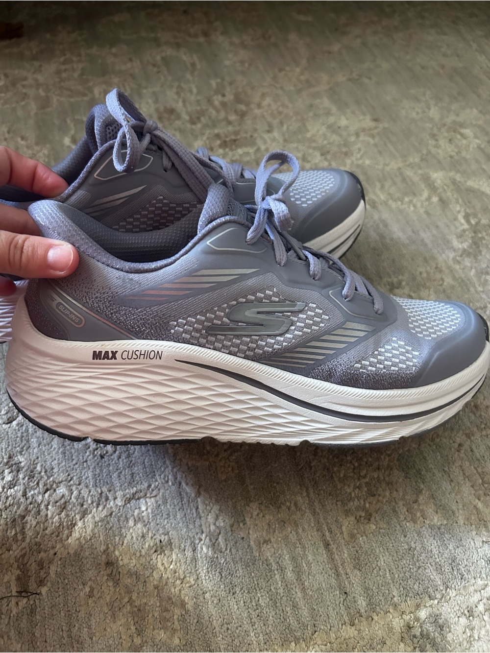 Skechers Max Cushion Lavender Running Shoes - Women's - Picture 2 of 4